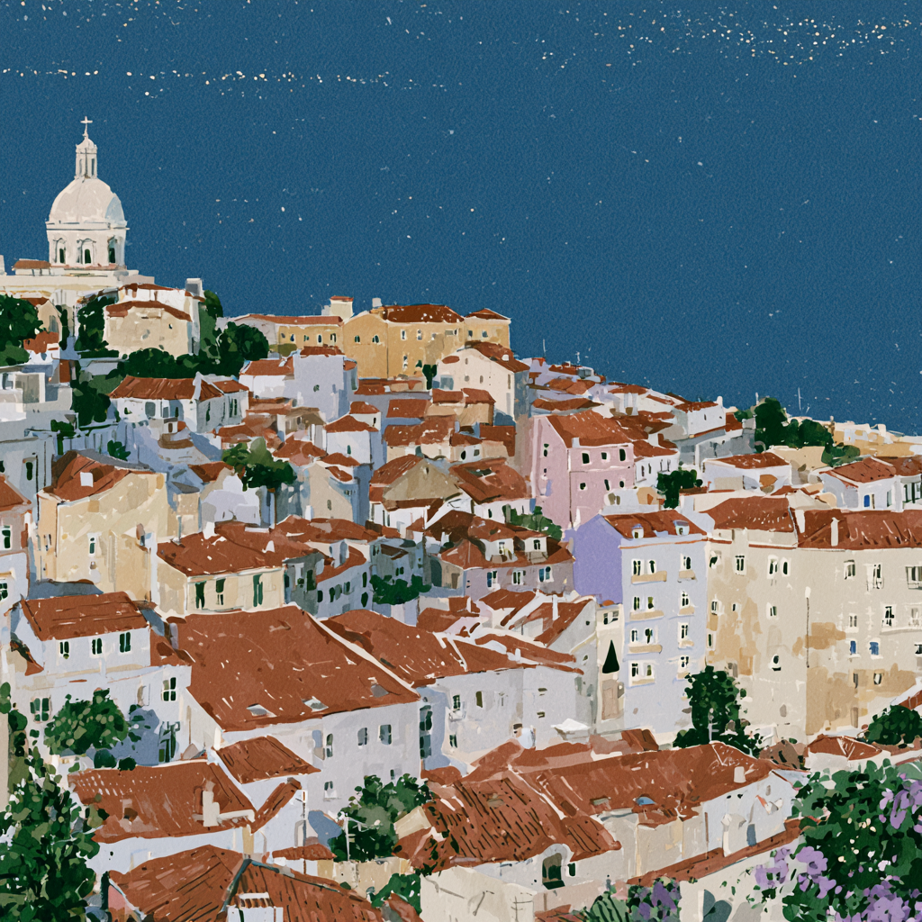 Lisbon tram and river city guide image